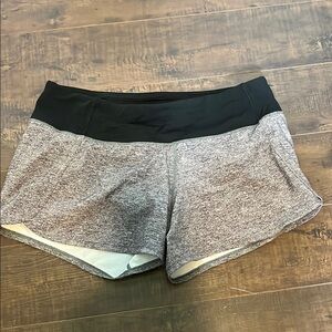 Lululemon Heather Gray and Black Shorts